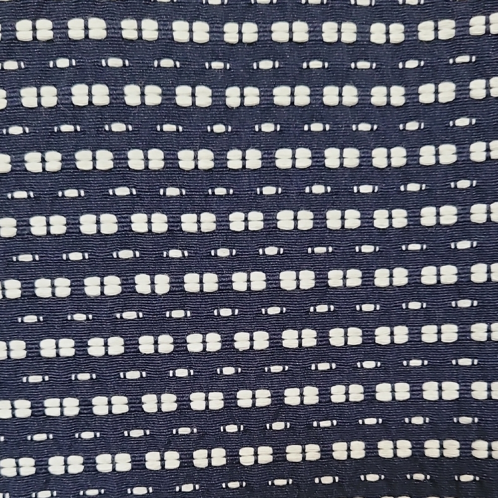 Anne Klein Navy and White Textured Jacket - Picture 6 of 7